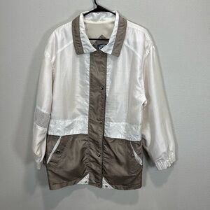 Braetan windbreaker‎ vintage made in Ukraine jacket white tan